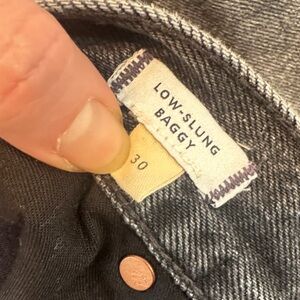 Madewell Low-Slung Baggy Jeans - Black Wash